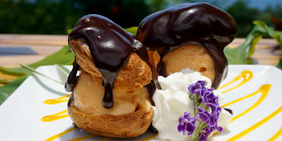 Profiterolles au chocolat